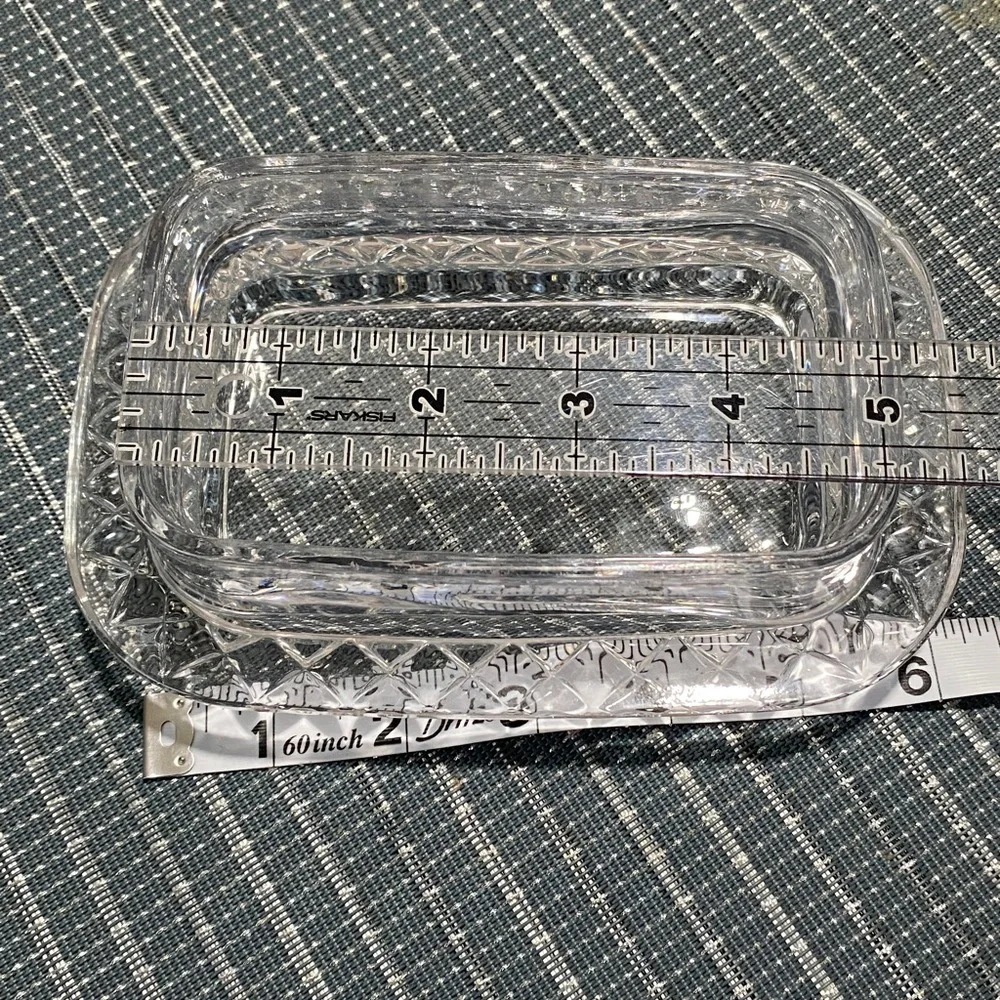 Crystal Clear Glass Butter Dish